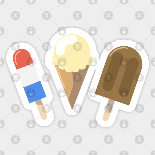 Frozen treats Sticker by Zeeph